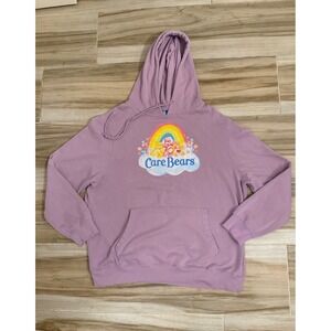 Care Bears Purple Rainbow Graphic Hoodie Sweatshirt XXL Lavender Mens Womens